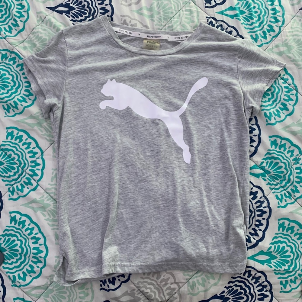Grey and White Puma “Keeps You Dry” T-Shirt